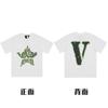 En stock Vlone High Street Big V Mariposa Letra Calavera Esqueleto Limitado Big V Colección Casual Camiseta de Manga Corta para Hombres y Mujeres