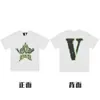 En stock Vlone High Street Big V Mariposa Letra Calavera Esqueleto Limitado Big V Colección Casual Camiseta de Manga Corta para Hombres y Mujeres