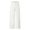 A130 Moda callejera americana de alta gama para hombre y mujer, diseño retro de alta gama con cuentas de colores, jeans rectos holgados para hombre