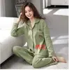 Novos pijamas de outono e inverno 2026 para mulheres, pijama único, tamanho grande, corte solto, estilo estudante, cardigã de manga comprida, algodão, doce e pode ser usado fora