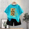 Meninos manga curta algodão camiseta verão novo estilo filhotes crianças soltas crewneck top roupas da moda ins