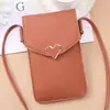 Novo estilo tendência cadeado crossbody tela sensível ao toque transparente carteira para celular feminina retrô estudante cor sólida fivela carteira pequena