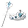 Frozen mismo estilo corona de plástico para niños varita mágica Aisha princesa fiesta de cumpleaños bastón varita de hadas