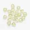 Colgante de cristal liso con forma de corazón y agujero mediano de 8 mm para accesorios de joyería DIY, pendientes, accesorios para collares, contraste degradado