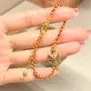 Pulseira Popular Antiga Cruz Dourada Preta Nova Luxo Leve Nicho Moda Joia Trançada de Alta Qualidade