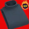 Camiseta de manga larga de moda con cuello alto parcial, forro polar por ambos lados, para otoño e invierno, para hombre, prenda interior de punto cálida y cómoda, al por mayor
