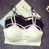 Ropa interior de capa base para mujer de verano, Top tipo tubo anti-exposición con doble tirante y almohadillas en el pecho, Encaje de mariposa en la espalda hermosa, Textura similar a la nube