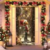 2026 Nova Cortina de Porta Banner de Natal Decoração de Fundo para Fotos ao Ar Livre com Papai Noel e Filhote