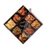 Caja de Embalaje de Cuatro Compartimentos y Cuatro Rejillas, Caja para Llevar de Comida Estofada, Caja de Comida, Caja de Bento de Madera Desechable, Grado Alimenticio