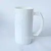 Caneca de Cerveja de Vidro Branco para Transferência de Calor Caneca de Cerveja Revestida Vidro Revestido