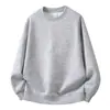 Moletom masculino com gola redonda, top casual versátil de cor sólida, peça interna da moda para estudantes, jaqueta patchwork, atacado para exportação