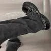 Jeans Preto Cinza de Barra Alta Rasgado com Micro-boca de Sino Feminino Primavera e Verão Cintura Alta Stretch Slim-fit Calças Emagrecedoras