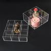 Caja de Almacenamiento de Acrílico con Compartimentos para Joyería, Escritorio, Artículos Varios y Caja Organizadora Rectangular Transparente Pequeña de Acrílico