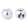 S925 prata esterlina 8mm contas de prata brilhante contas de alegria diy Wen jogar bodhi pulseira pulseira acessórios de prata