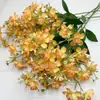 Magnólia a Óleo Colorida Artificial de Galho Único Decoração de Casa Material de Flor Arranjo de Flores para Corredor de Casamento Pequeno Buquê Floral