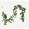 Enredadera Colgante de Hojas de Eucalipto Simuladas, No Requiere Riego, No Pierde Hojas, Enredadera Decorativa para Sala de Estar y Festivales, Enredadera de Navidad