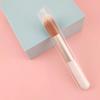 Pincel Pequeno Odin Blush Branco Pincel de Alto Brilho Pincel de Pó Pincel de Contorno Cabo Curto Branco Pequeno Pincel de Maquiagem Portátil Ferramentas de Beleza