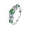 Anel de Prata S925 Leve Luxo Elegante Sensação de Alto Padrão Diamante Moissanite Anel de Diamante de Alto Carbono Simples Cinco Estrelas Europeu e Americano para Mulheres