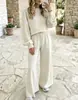 Conjunto de Calças Wide-Leg com Estampa de Bolinhas, Cintura Alta, Caimento Solto, Relaxado, da Nova Coleção Outono/Inverno 2026 de Marca Independente Europeia e Americana para Mulheres