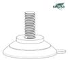 Venta Caliente Transfronteriza Ventosa de Tornillo de 32 mm Ventosa de Tuerca Transparente M4M5M6 con Rosca Longitud 6-15 mm