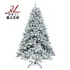 Árbol de Navidad Flocado 1.8m Blanco Cubierto de Nieve Denso con Puntas Redondas PVC Árbol Automático con Nieve Artificial Cayendo Árbol de Navidad Artificial