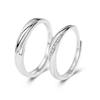 Anillo de Pareja Amor Entrelazado de Plata Esterlina