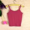 Top Cropped Curto de Algodão com Tiras Paralelas, Modelagem Justa, Top Regata de Camada Interna para Mulheres, Meio Tubo de Outono, Atacado de Fábrica