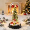 E-commerce Transfronteiriço Novo Enfeite de Cúpula de Vidro para Árvore de Natal Luz Noturna Luminosa Decoração Criativa para Mesa Presente de Natal