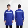 Banda reflectante overol azul para hombre largo resistente a las manchas almacén fábrica de alimentos ropa de trabajo manejo impresión logo ropa de protección laboral