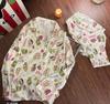 Pijama de Algodão Nuvem para Mulheres Primavera e Outono Novo Desenho Animado Fofo Calça de Manga Longa Conjunto de Roupa de Casa Transfronteiriça para Dormitório Estudantil