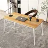 Mesa de escritorio para oficina, escritorio simple de lujo ligero, mesa de estudio para dormitorio en casa, escritorio de escritura para estudiantes, mesa rectangular