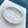 Pulsera de Cristal Blanco Moonlight Hielo Tipo Ojo de Gato Rosa Claro de Gama Alta para Mujer, Calcedonia Azul Hielo Estilo Chino, Nuevo Estilo Chino