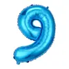 Pequeño digital de 16 pulgadas versión EE. UU. de cuerpo delgado decoración de globos fiesta de cumpleaños comercio exterior globo de película de aluminio al por mayor 16 digital de película de aluminio
