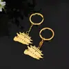 Medalha personalizada banhada a ouro, formato criativo de prédio personalizado com argola, fivela, ornamentos metálicos, artesanato personalizado, presente, impressão lo