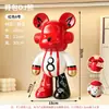 Cofrinho de Urso Violento Pintado à Mão Ornamento Decoração de Móvel de TV para Casa Moderno de Luxo Leve Fornecimento Direto da Fábrica