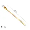 Cuchara de Barra Pequeña con Mango Largo de Acero Inoxidable Cuchara Sazonadora Estilo Japonés Cuchara para Revolver Miel Café Cuchara para Hielo Cuchara para Té Taza