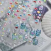 Pegatinas para Uñas en Relieve, Calcomanías para Uñas Frescas y Translúcidas de Moda, Decoraciones para Uñas de Peces Tropicales, Uñas Postizas