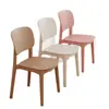 Cadeira de Jantar de Plástico Espessado Banqueta Moderna Simples com Encosto Cadeira para Mesa de Jantar Nórdica para Casa Confortável para Sentar por Longos Períodos Cadeira de Lazer com Encosto