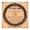 Pulsera Amazon Explosions de Piedra Volcánica Negra Escarchada Papá Regalo Día del Padre Europeo y Americano Pulsera Pulsera de Cuentas Venta al por Mayor