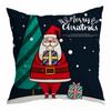 Funda de almohada navideña transfronteriza con dibujos de Papá Noel, fábrica de almohadas para sofá o coche, funda de almohada estampada al por mayor