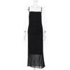 YJ24278 Verano 2024 Nuevo Vestido de Moda Elegante Sexy con Tirantes de Malla Ajustados Vestido de Mujer