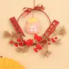 Decoración de Año Nuevo Sabor Dragón Festival de Primavera 2024 Carácter Fu Colgante de Puerta Adornos de Guirnalda Suministros para Diseño de Escena de Decoración de Año Nuevo