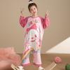 Pijama de una pieza para niños primavera y otoño algodón puro manga larga bebé niña a prueba de patadas saco de dormir traje de una pieza para niños grandes dibujos animados lindo