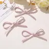 Tela de Satén Simple y Elegante Lazo Grande Pasador DIY Pinza Lateral Accesorio para el Cabello Bolsa Zapato Calcetín Accesorio de Decoración