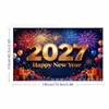 Venta Caliente Transfronteriza Tela de Fondo para Año Nuevo Impresión de Alta Definición Fuegos Artificiales Festival de Nochevieja 2027 Tela de Fondo para Decoración