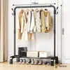 Simple Estante Móvil para Secar Ropa de Dormitorio Interior de Pie para el Hogar Habitación Ropa Colgar Plegable Poste Único