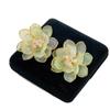 Aretes de Flores de Pétalos de Resina Coloridos Dulces y Frescos Transfronterizos de Amazon, Elegantes Aretes de Flores de Dopamina