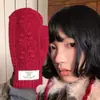 Guantes de Lana de Punto Tulipán Rojos Retro Estilo Ins Coreano de Cobertura Total para Mujer, Guantes Cálidos y a Prueba de Frío para Otoño e Invierno