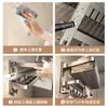 Estante para Toallas de Baño sin Taladro con Cesta de Malla, Organizador de Ropa de Aluminio Espacial, Estante de Almacenamiento para Baño, Toallero Integrado