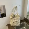 Bolso de Punto Hueco de Gran Capacidad Estilo Relajado para Mujer 2026 Nuevo Ligero Versátil para Viajes Diarios Bolso de Hombro Bolso Cubo
